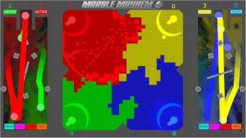 4 v 4 - Multiply or Release with shields, burst shot and regeneration #3 | #algodoo  #marbles