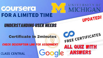 Understanding User Needs,(week1-4) All Quiz Answers.#coursera  #quiz #courseraquizanswrs #quiztime
