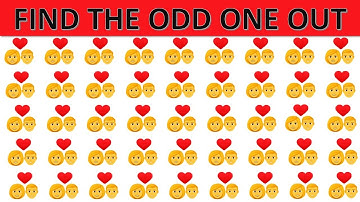 FIND THE ODD ONE OUT | Emoji Puzzle Quiz | 3 LEVELS | Easy, Medium, Hard #48