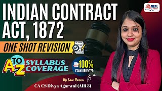Indian Contract Act, 1872 - ONE SHOT REVISION🚀By Divya Agarwal Mam | MEPL Classes