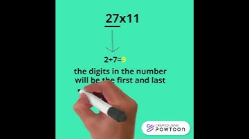 Quick way to multiply any 2 digit number by 11 #mathfun #learning #mathtricks #multiplication