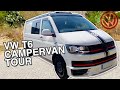 VW T6 CAMPER VAN TOUR 🚐 Self converted VW TRANSPORTER for solo #vanlife 😬