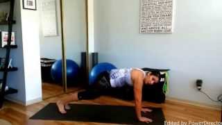 Plank w knee pull or cross knee