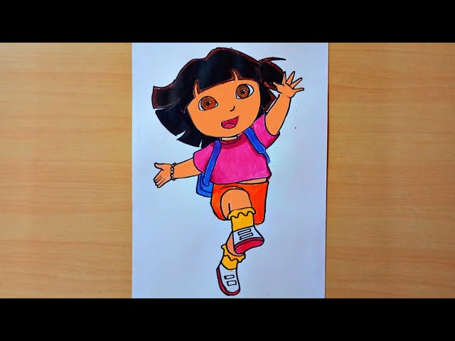 Dora The Explorer Are Sitting Coloring Pages - Black And White Picture Dora  The Explorer - Free Transparent PNG Clipart Images Download