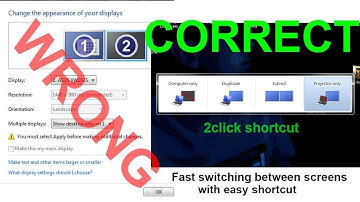 Switching multiple displays fast - "KEYBOARD SHORTCUT"