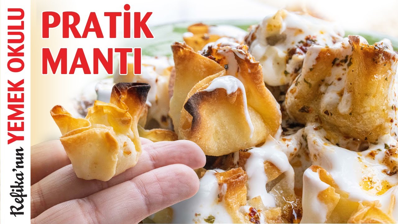 Artık mantıyı bu şekilde yapacaksınız! Çıtır çıtır kolay Mantı! | Hamur Açmadan Mantı Tarifi ☄️