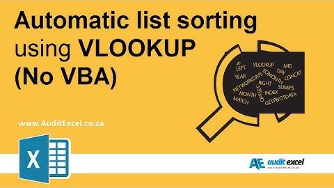 Automatic Sorting in Excel (no VBA)