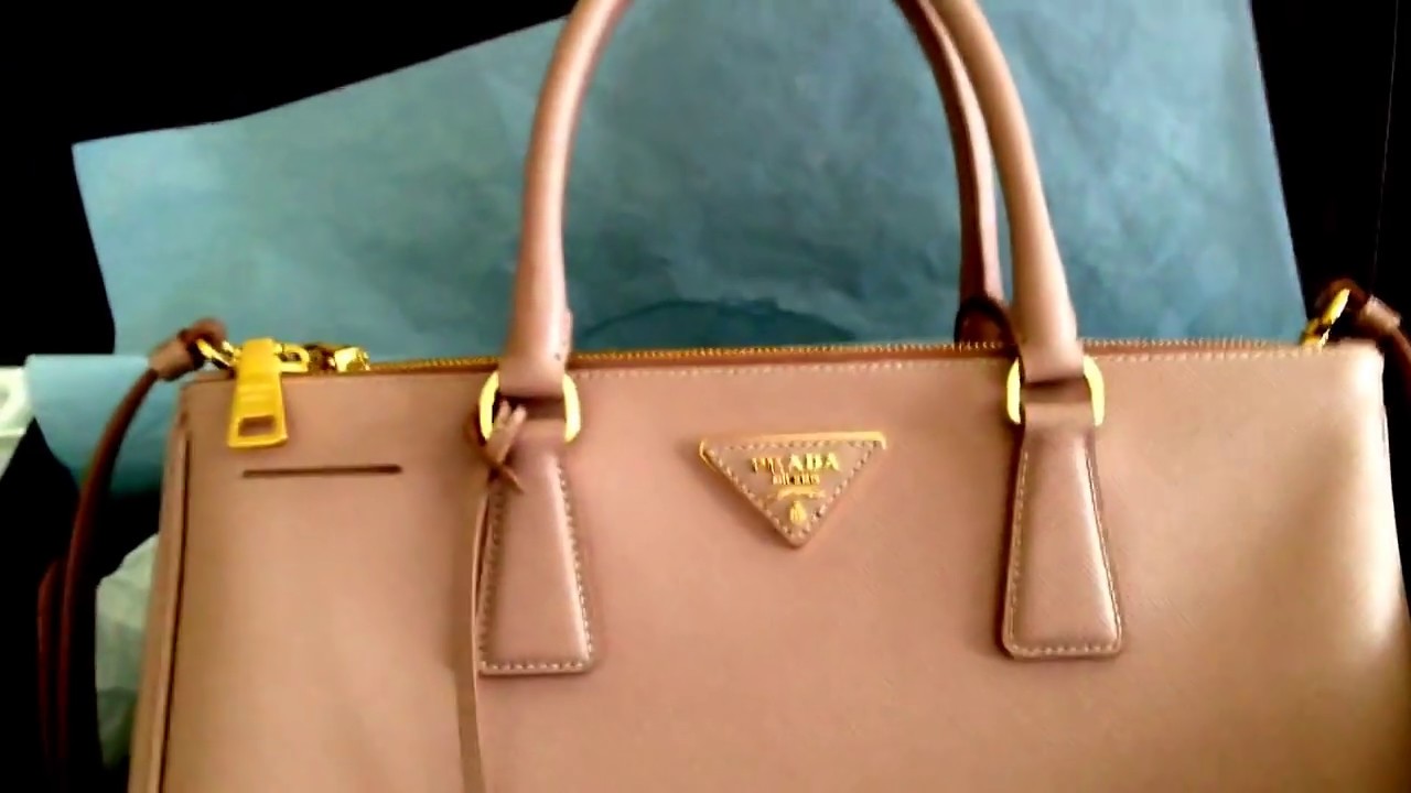 prada double zip tote