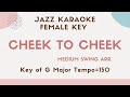 Cheek to cheek - The higher female key - Jazz Sing along instrumental KARAOKE BGM - lady Gaga