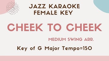 Thumbnail of Cheek to cheek - The higher female key - Jazz Sing along instrumental KARAOKE BGM - lady Gaga