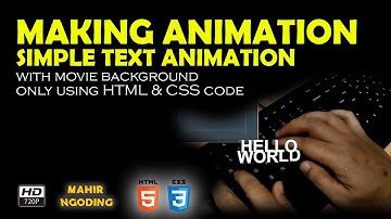 CARA MEMBUAT INTRO TEKS ANIMASI  | Hanya Ngoding HTML + CSS | Mahir Ngoding Playlist
