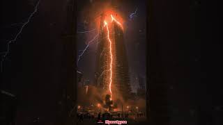 65-story Skyscraper Collapses after Lightning Strike and Fire!#shorts #skyscraper #buildingcollapsed