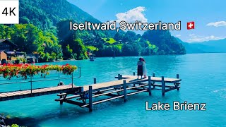 Iseltwald- 4K walking tour- Most beautiful Swiss village on the Lake Brienz.