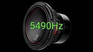 Tone frequency 5490Hz. Test your hearing! speakers/headphones/subwoofer