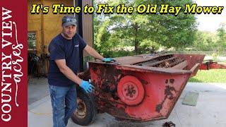 New Skid Shoes the Hesston PT10 Hay Mower and some quick fixes.  Getting it ready to cut hay.