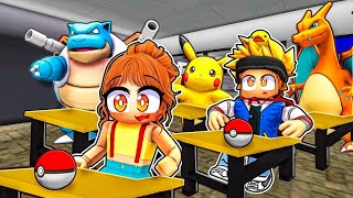 1 Day in POKEMON COLLEGE in Roblox BROOKHAVEN RP!!