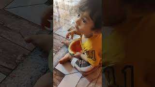 cutebaby pransh🧿 eating watermelon 🍉