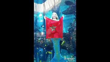 فيديو حورية البحر تحمل علم المغربي روعة 