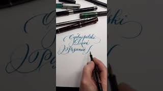 Calligraphy handwriting with the fountain pen