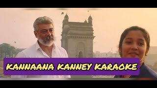 Video thumbnail of "Kannaana Kanney Karaoke | Lyrics | Viswasam | D Imman | 1080p"