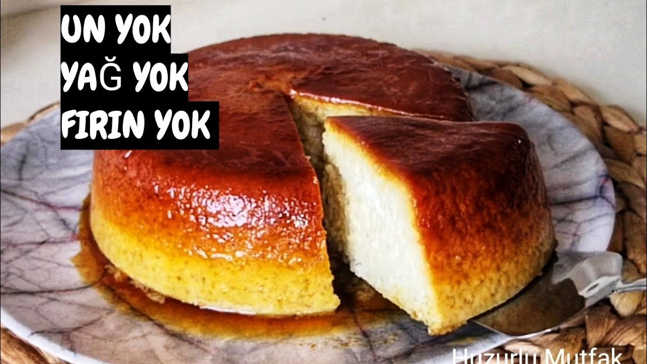 FIRIN YOK, UN YOK, YAĞ YOK,KABARTMA TOZU YOK 🌺 4 MALZEMELİ MUZLU KREM KARAMEL