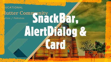 Snack Bar, Alert Dialog & Card | flutter | bueartservices.com | blueartcrypto.com | avinetech.com