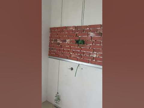 Плитка под кирпич на кухне - YouTube