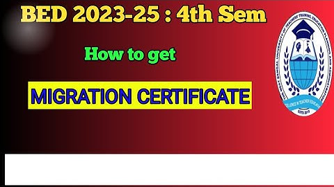 How to get B.ed Migration certificate / Bsaeu
