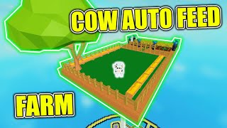 How to make COW Auto Feed Farm in Roblox Islands || Milk, Cow, and Barn Huge Update || Skyblocks