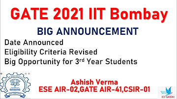 GATE 2021 Exam Dates Announced|Eligibility Criteria Revised|Everything about it|Must Watch