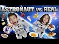 ASTRONAUT FOOD vs. REAL FOOD CHALLENGE!!! Outer Space Taste Test!