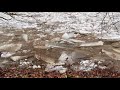 Huge Ice Jam let’s loose, Amazing! 1-12-2018