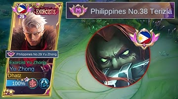 FINALLY TOP PH TERIZLA WORTH OPPONENT IN EXP LANE! | YU ZHONG SUSTAIN BUILD - MLBB