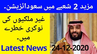 Saudiization in 2 More Departments | Expatriates Jobs | Saudi News | Abdullah News | 24-12-2020
