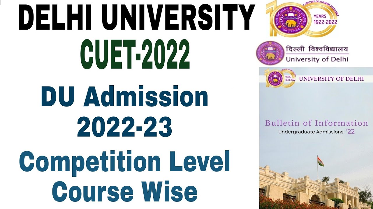 DU Admission 2022 CUET Du Admission BA(Hons) Political Science, History, BBA, Mathematics, Economics