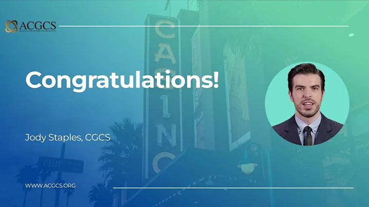 Congratulations to Jody Staples, CGCS I Certified ...