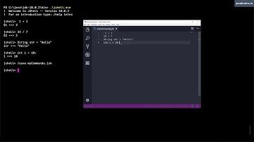 JShell Basics 15 - Saving and opening JShell sessions