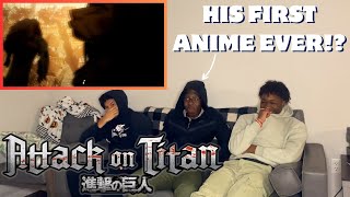 Anime HATER reacts to Attack on Titan for the FIRST TIME | Episode 1 Reaction!