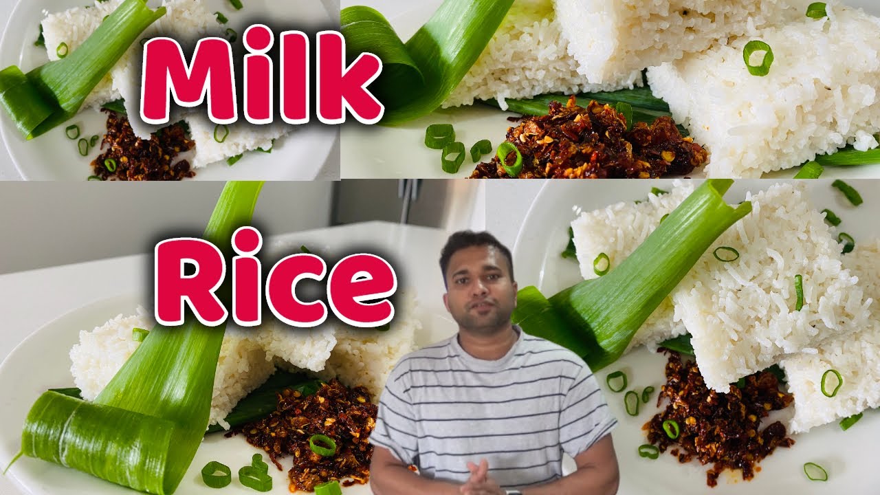 How to Make Milk Rice Recipe Coconut milk with Rice Kiribath Sir Lanka style කිරිබත් YouTube