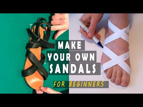 Making Leather Sandals | with NO Shoemaking Tools [2020 Updated video tutorial]