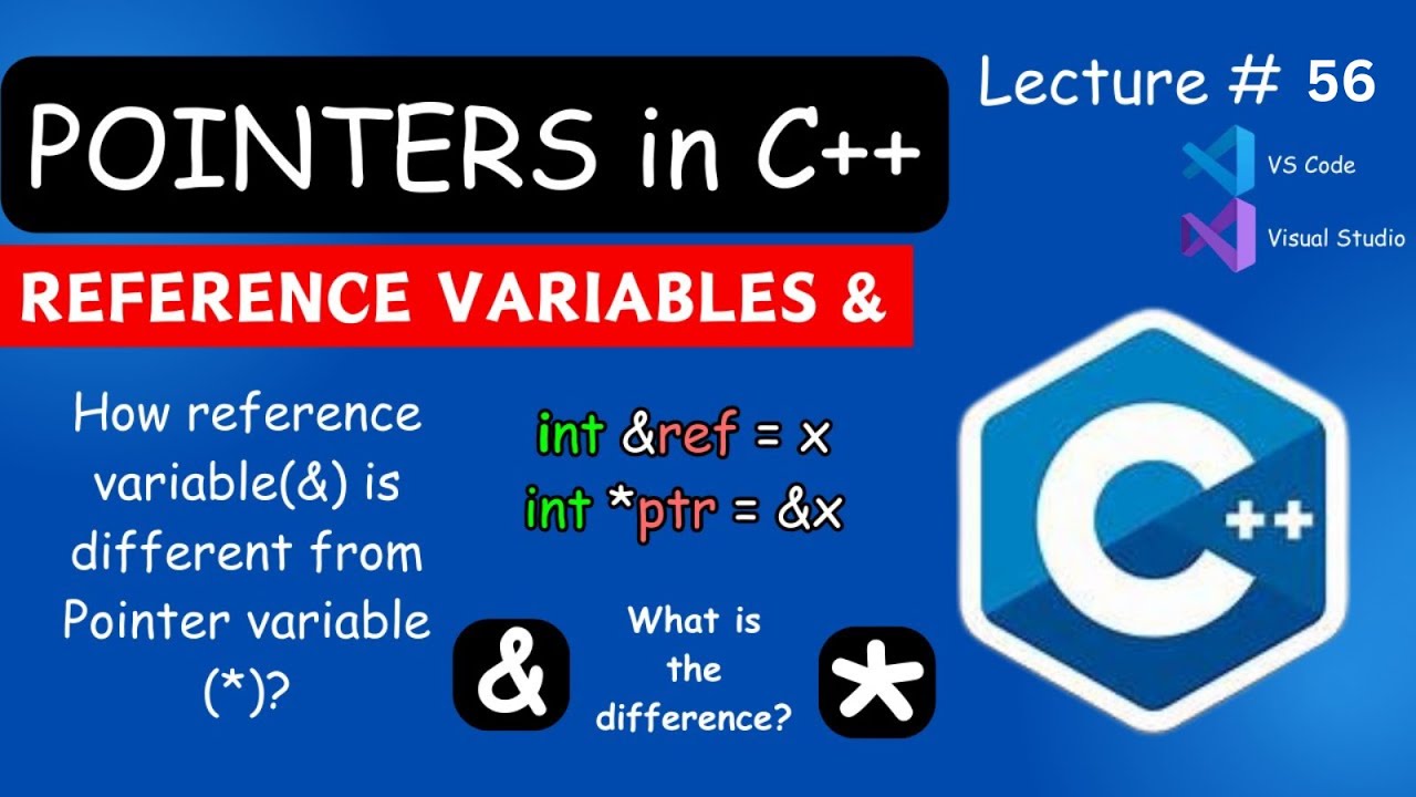 PF Lec 56 | Reference Variable & in C++ | References in C++ | How ...