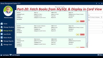 Part 20 — Library Management System in Java Swing | Fetch Books from MySQL & Display in Card View