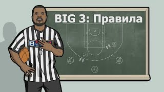 BIG3 Правила игры на русском.Лучший баскетбол 3х3 легендами НБА с четырехочковым броском от Ice Cube