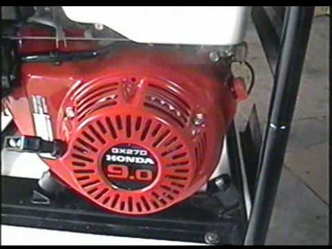 Molester Segundo grado Ruidoso Wallenstein 5000 watt Generator with Honda GX 270 - YouTube