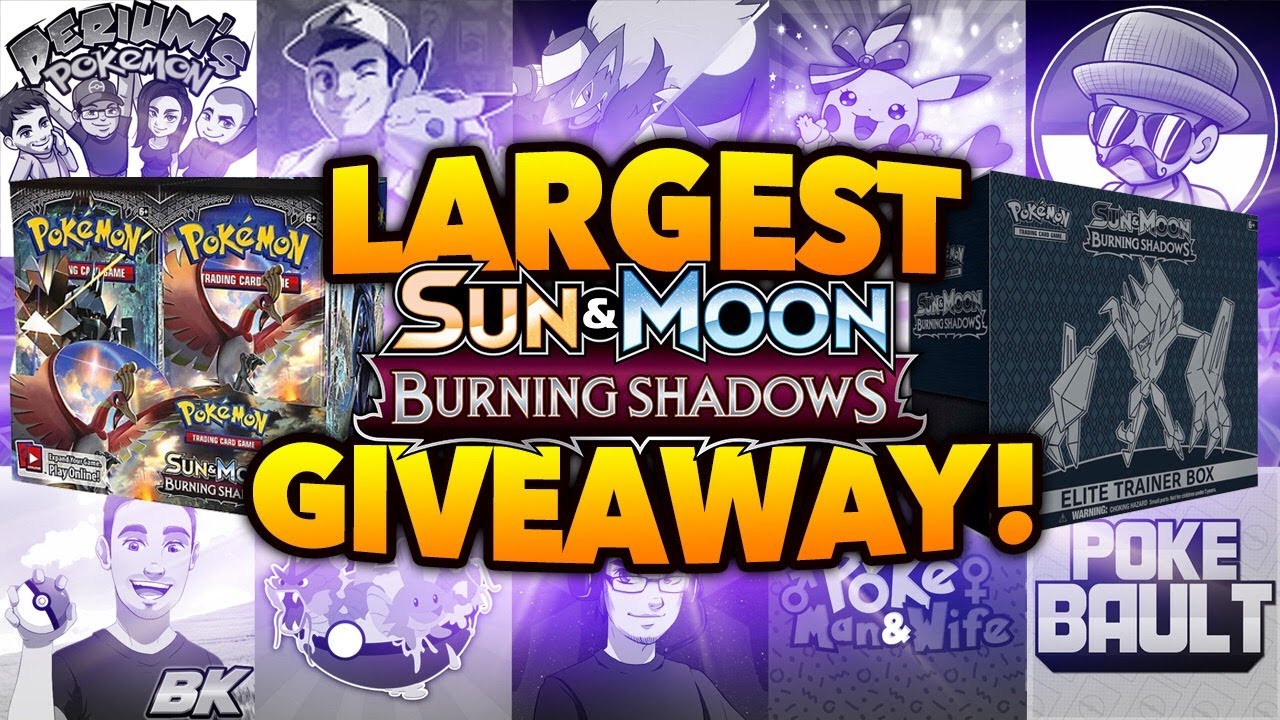 MASSIVE $2K POKEMON BURNING SHADOWS GIVEAWAY - 14 Booster Boxes!!!