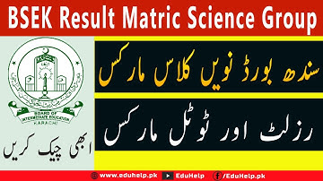 BSEK Result 2021 Matric Science Group