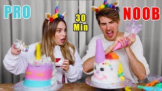 Noob vs Pro Unicorn Cake Challenge! w/ Rosanna Pansino screenshot 3