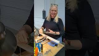 Famous Michele from Crazy Sharp sharpening company at the show from Rochester NY Wealth