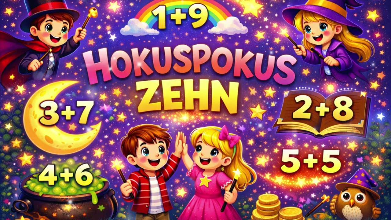 Hokuspokus Zehn – Kinder lernen Zählen und Rechnen mit Musik | HeartbeatKidz