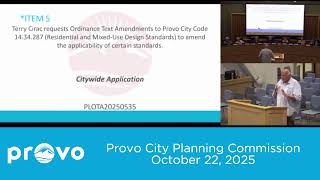 Provo City Planning Commission | October 22, 2025